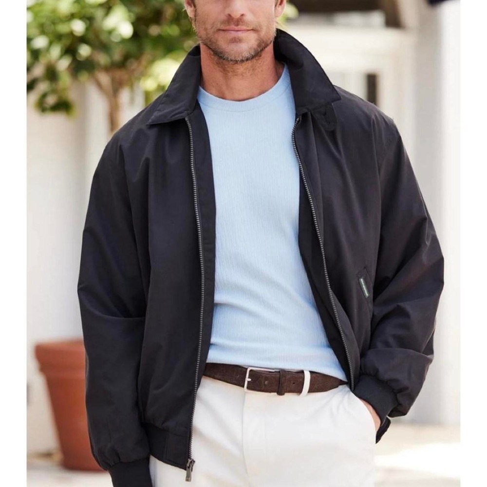 Weatherproof Men's Microfiber Golf Bomber Jacket Black
